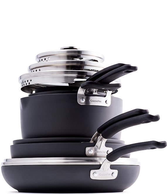 Levels Stainless Steel Stackable Ceramic Nonstick 6-Piece Cookware Set