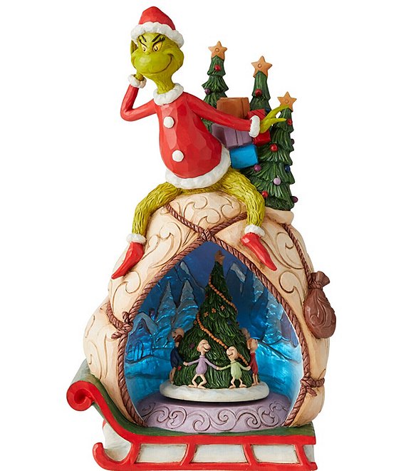 Grinch by Jim Shore Grinch LED Lighting Rotatable Scene Figurine