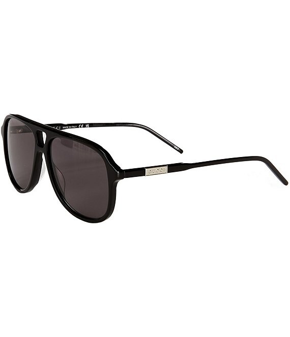 Gucci 57mm Rectangular Square Sunglasses - Black | Editorialist