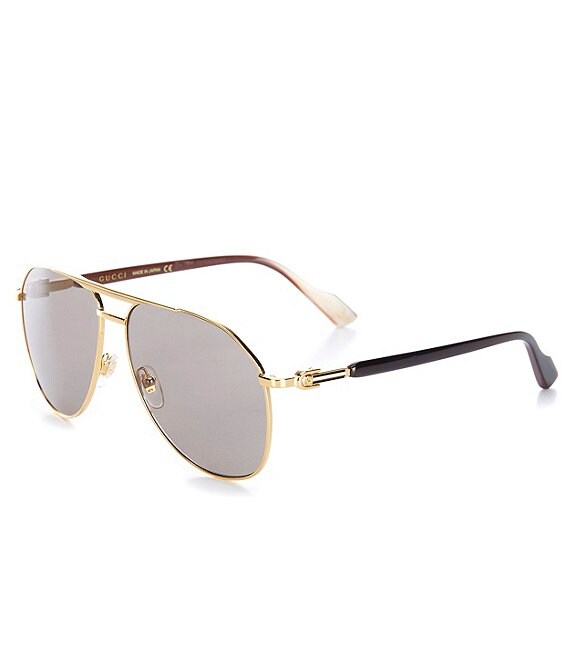 Polarized Round Aviator Sunglasses Metal Brow Bar Mirrored Lens 52mm -  sunglass.la