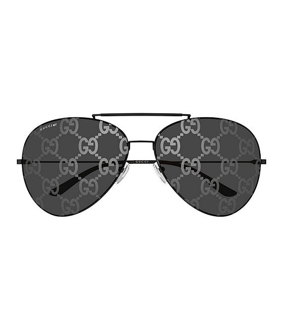 Gucci Men's Interlocking 65mm Logo Lens Aviator Sunglasses | Dillard's