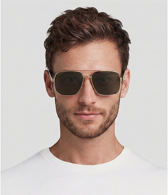 Gucci Men's Pilot 60mm Sunglasses | Dillard's