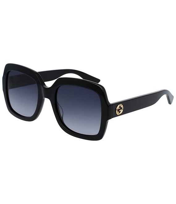 Gucci Oversized Square Black Frame Sunglasses | Dillard\'s