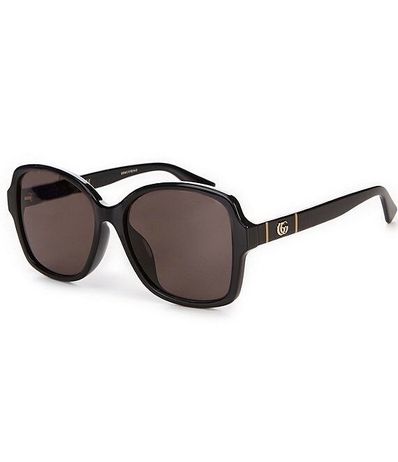 Gucci Women's Black Rectangular Sunglasses