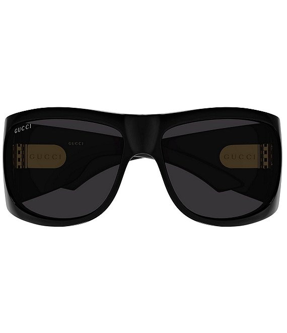 Gucci Women's Emblem Double G 66mm Geometric Wrap Sunglasses
