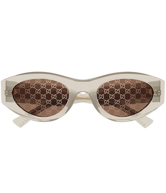 Gucci Women's G Monogram Wirecore 52mm Retro Oval Sunglasses
