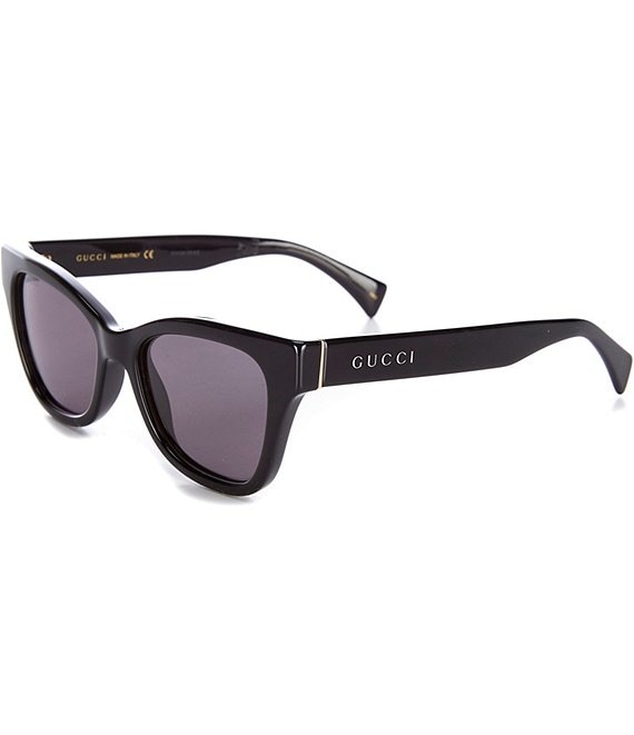 Color:Shiny Solid Black - Image 1 - Women's Gg1133s 52mm Cat Eye Sunglasses