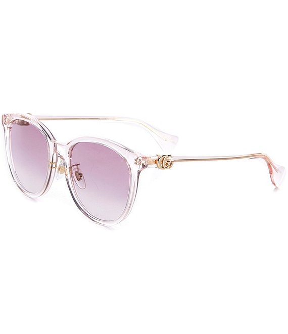 Color:Pastel Pink - Image 1 - Women's Gg1180SK 56mm Round Sunglasses