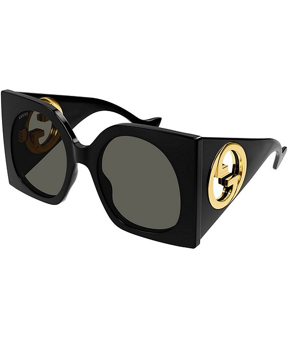 Gucci Women's GG1254S 55mm Oversize Black Butterfly Sunglasses | Dillard's