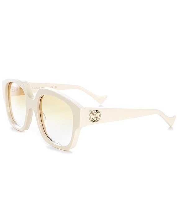 Color:Ivory - Image 1 - Women's Gg1372S 56mm Square Sunglasses