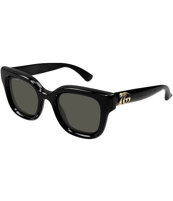 Gucci Women's GG1828S 49mm Square Sunglasses, Black - Image 1