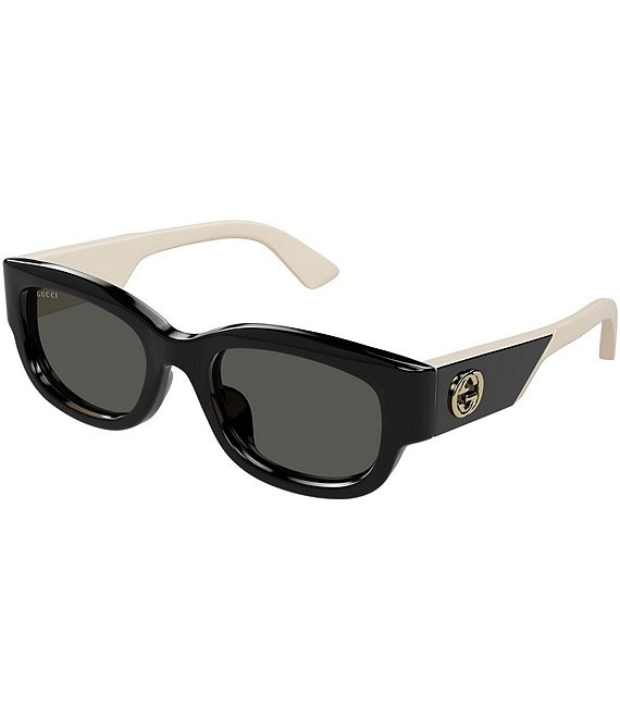 Gucci Women s Oblique 54mm Round Sunglasses Dillard s