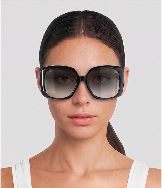 Gucci Women's Black Square 56mm Sunglasses | Dillard's