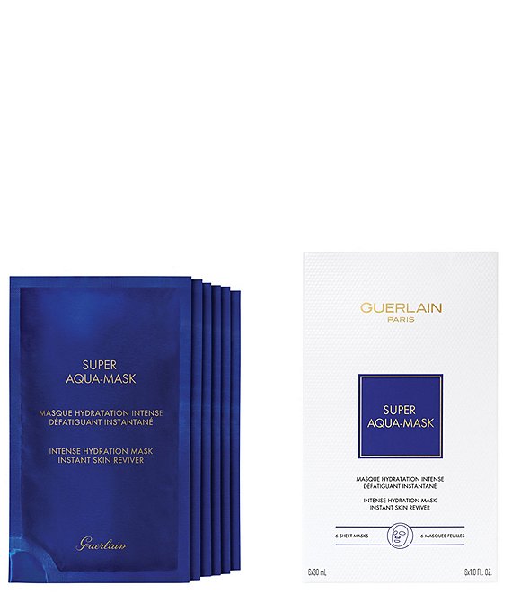 Guerlain Super Aqua Hydrating 6 Piece Sheet Mask Set | Dillard's