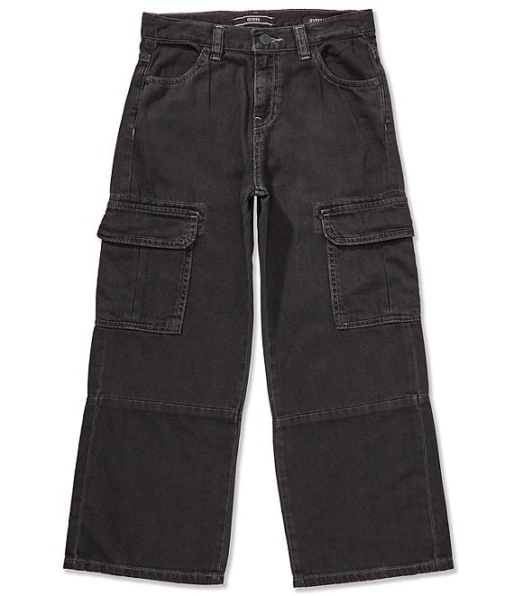Guess Big Boys Oversized Cargo Pants, Black - Image 1