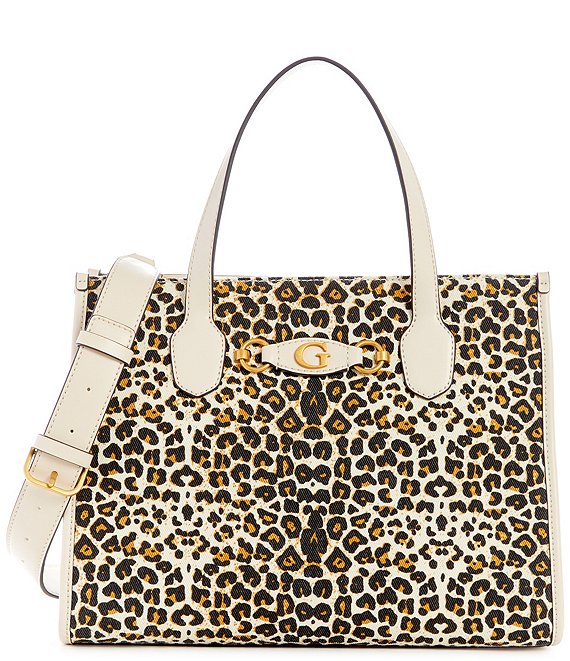 Buy Guess Bag Solis Leopard Patent Tote Cognac Handbag Purse Online at  desertcartKUWAIT
