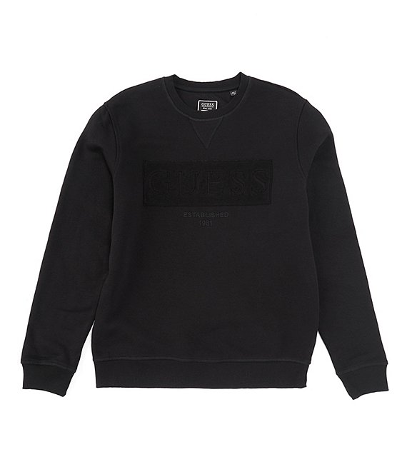 Guess Long Sleeve Beau Fleece Sweatshirt | Dillard's