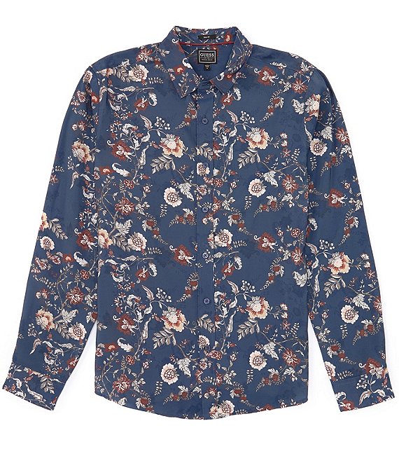 Guess Long Sleeve Floral Woven Shirt | Dillard's