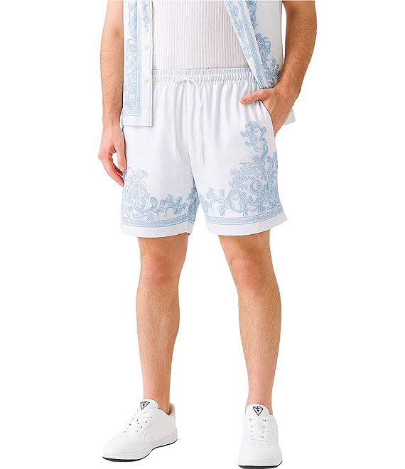 Guess Regal Medallion Charm Flat Front Shorts