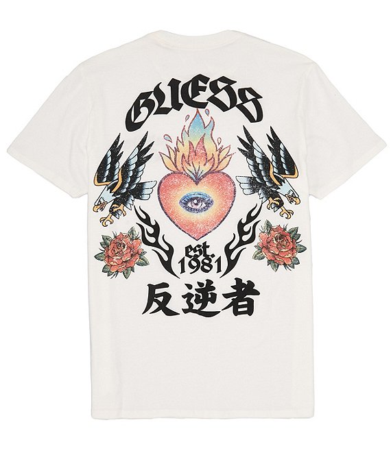 Guess eagle sales t shirt