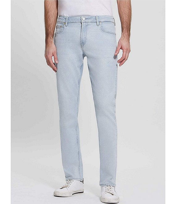 Guess Straight Leg Slim Fit Tapered Denim Jeans | Dillard's