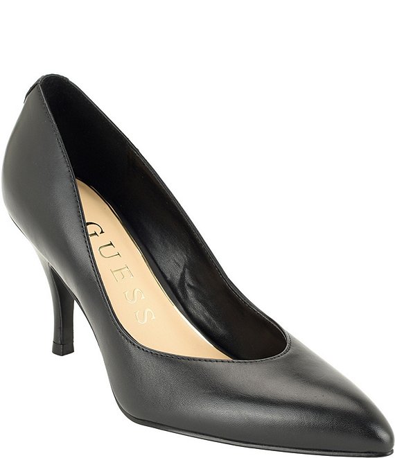 Guess Tango Leather Pointed Toe Pumps