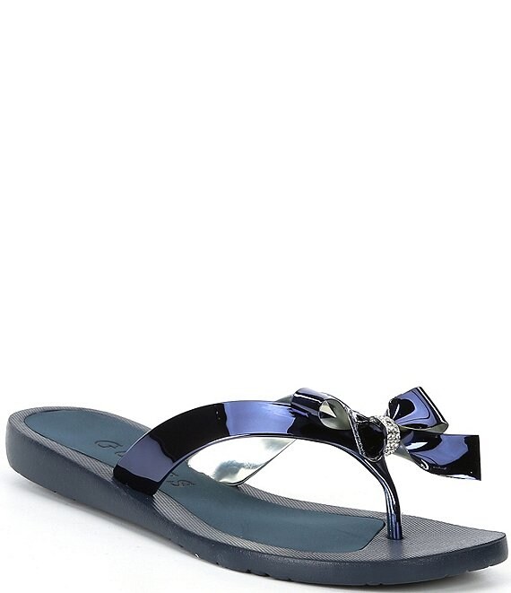 Guess Tutu9 Rhinestone Bowtie Flip Flops | Dillard's