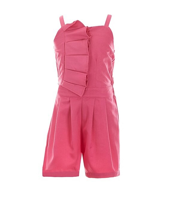 Habitual Big Girls 7-16 Sweetheart Ruffle-Cutout Romper | Dillard's