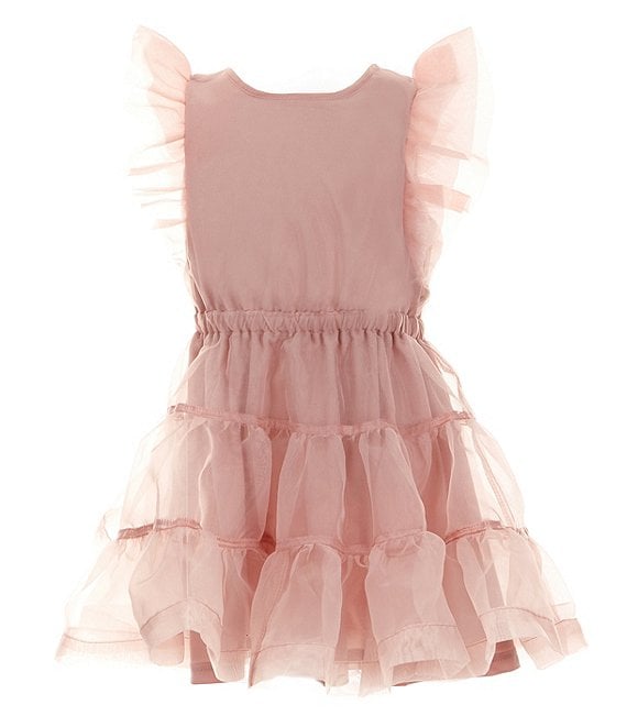 Habitual Little Girls 2T-6 Flutter Sleeve Organza Dress | Dillard's