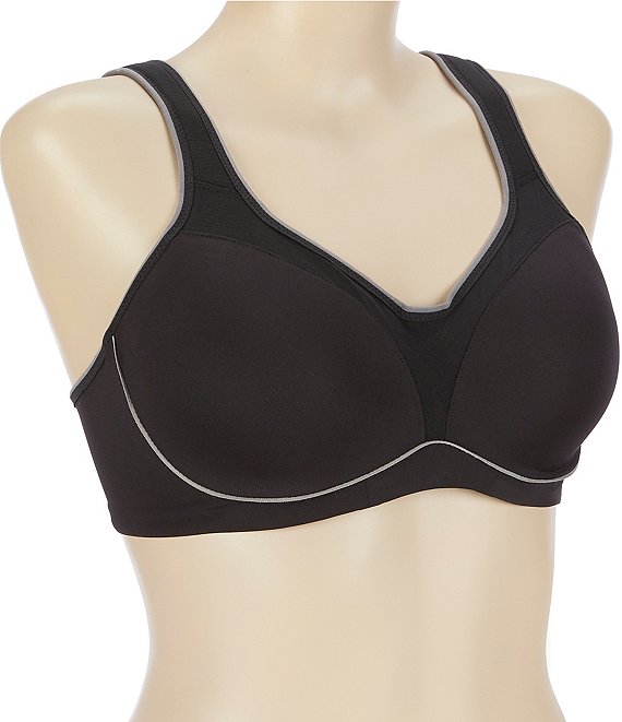 Color:Black/Charcoal - Image 1 - Half Moon Active by Modern Movement Mesh Underwire Sports Bra