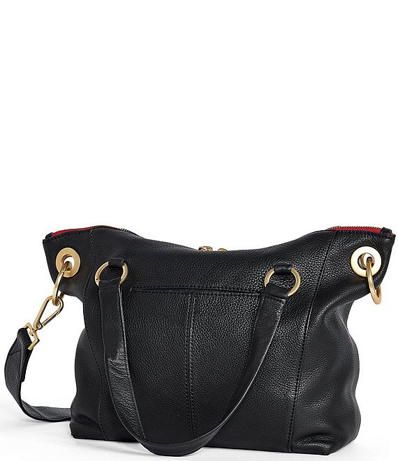 Hammitt Daniel Medium Leather Gold Studded Satchel Bag | Dillard's