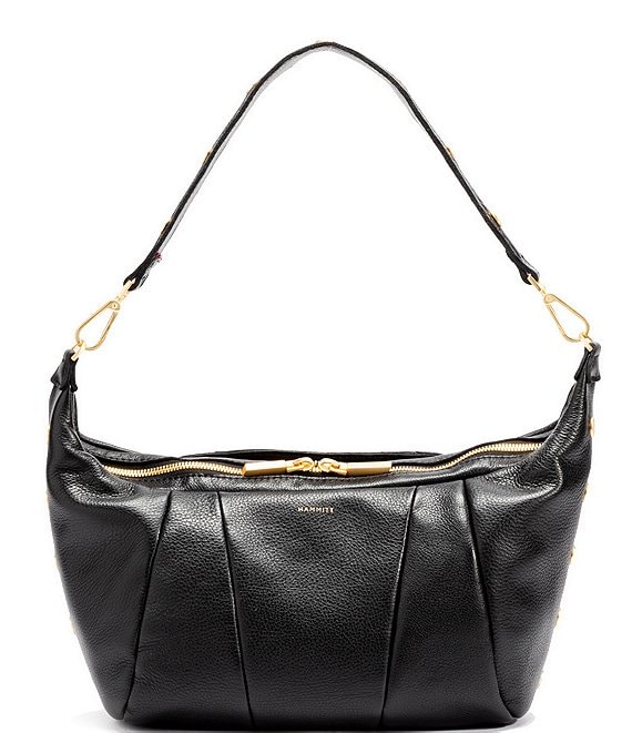 Hammitt Morgan Leather Gold Studded Shoulder Hobo Bag | Dillard's