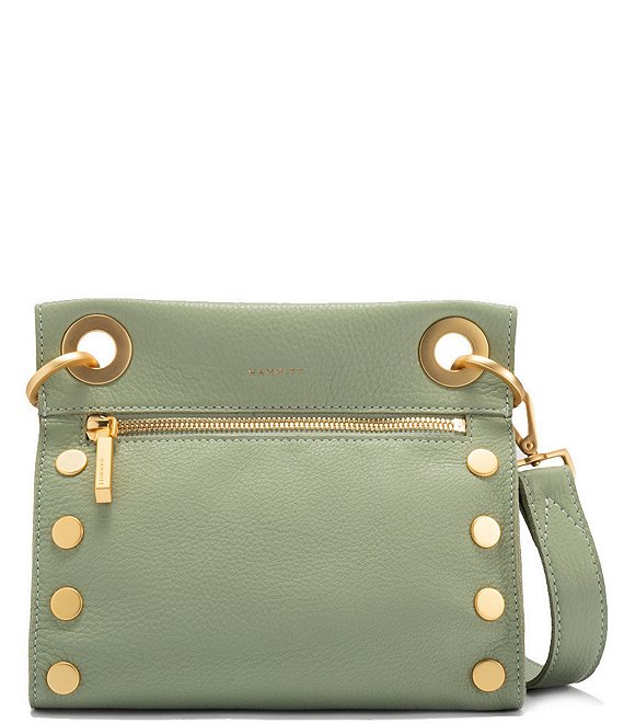 Hammitt Tony Gold Tone Grommet Studded Leather Crossbody Bag | Dillard's