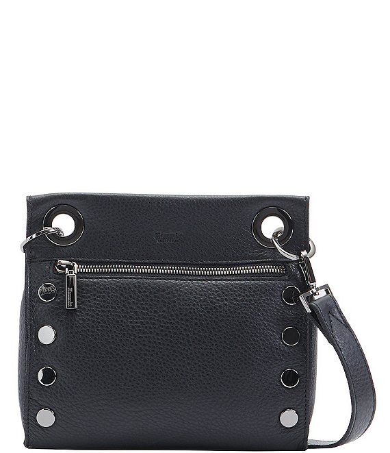 Hammitt Tony Grommet Studded Black Leather Crossbody Bag | Dillard's