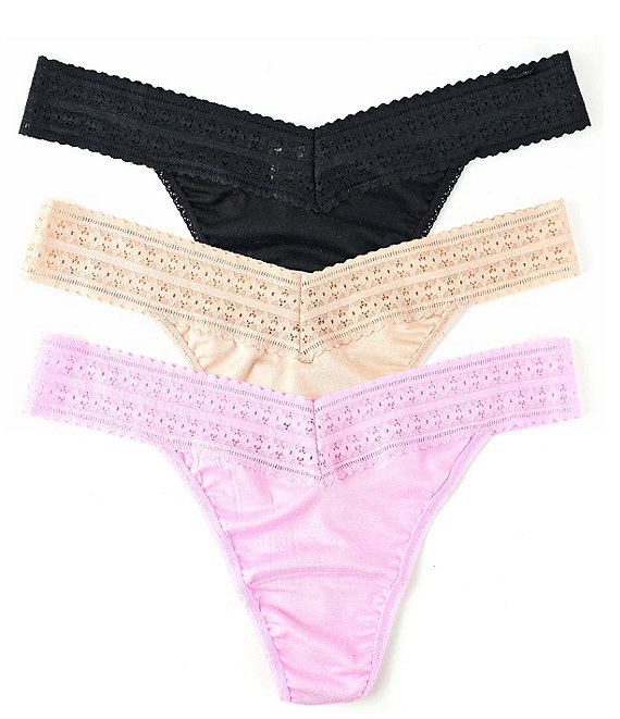 Original Rise Thongs - Lace & Cotton