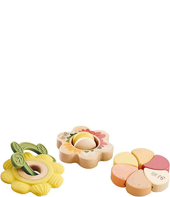 Hape Artful Flowers Rattle Trio