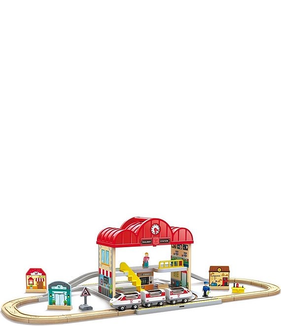 Hape Portable Train Station Set