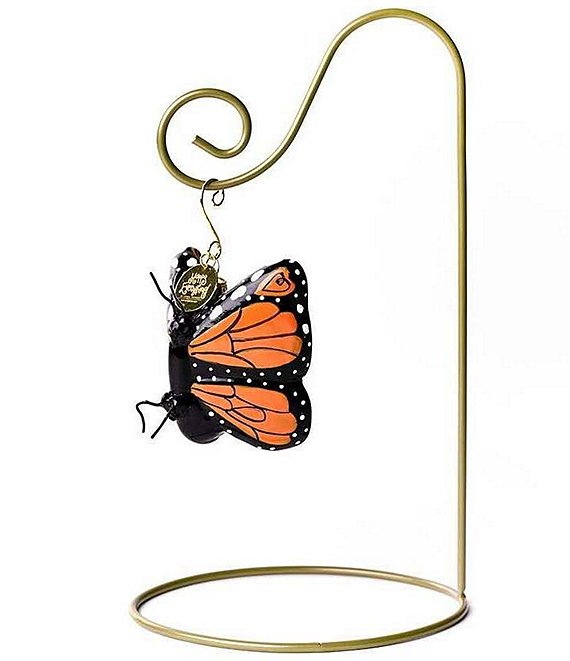 Happy Everything! Monarch Shaped Ornament with Gold Stand