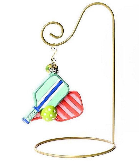 Happy Everything! Pickleball Shaped Ornament With Gold Stand