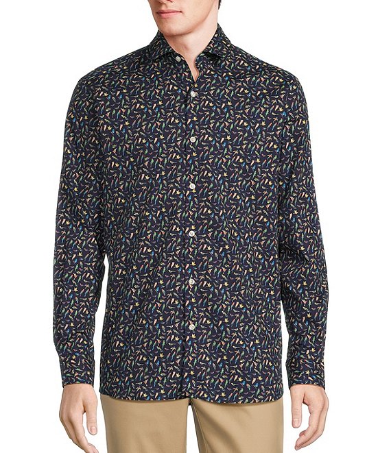 Hart Schaffner Marx Botanica Collection Long Sleeve Spread Collar Bird ...