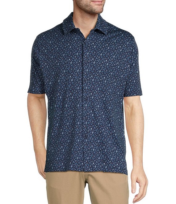 Hart Schaffner Marx Botanica Collection Short Sleeve Paisley Print ...