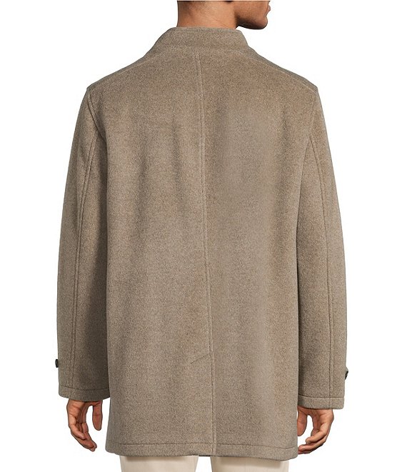 Hart Schaffner Marx Canfield Melange Knit Wool Blend Topcoat