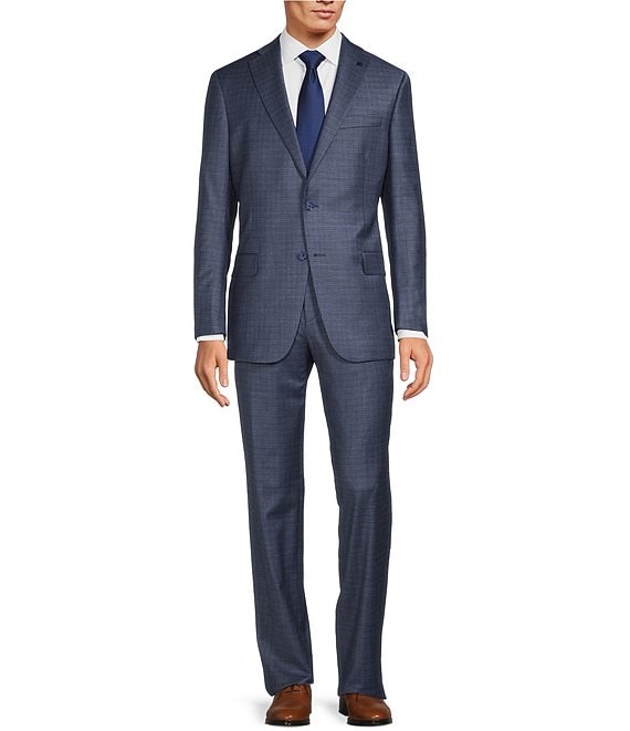 Hart Schaffner Marx Chicago Classic Fit Blue Mini Plaid Suit | Dillard's