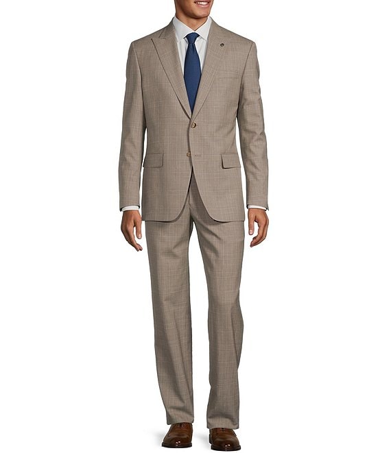 Hart Schaffner Marx Chicago Classic Fit Flat Front Plaid 2-Piece Suit ...