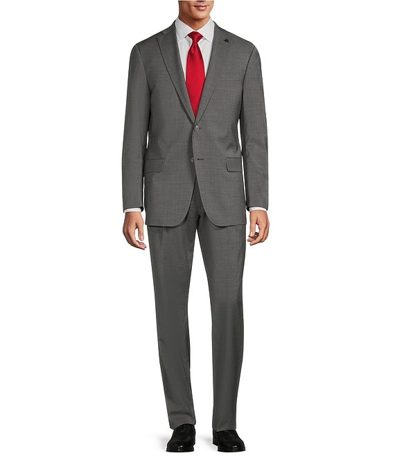Color:Grey - Image 1 - Chicago Classic Fit Grey Fine Stripe 2-Piece Suit