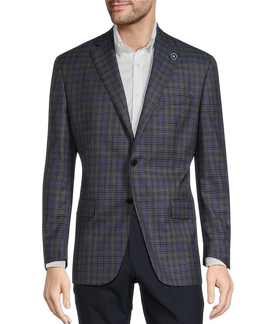 Hart Schaffner Marx Chicago Fit Blue Plaid Pattern Sport Coat | Dillard's