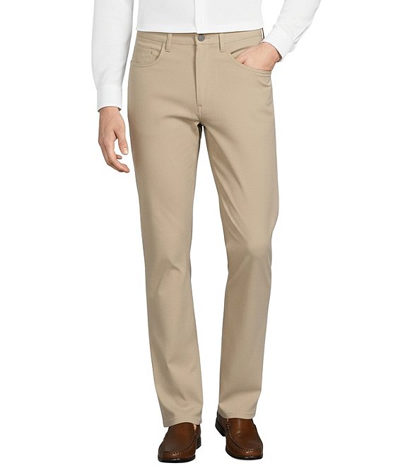 Hart Schaffner Marx Luxury Performance 5-Pocket Pants, Khaki - Image 1