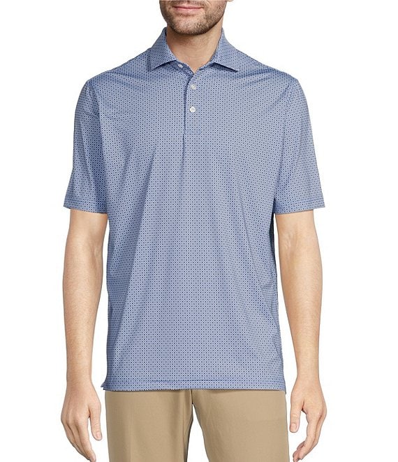 Hart Schaffner Marx Luxury Performance Printed Short Sleeve Knit Polo ...