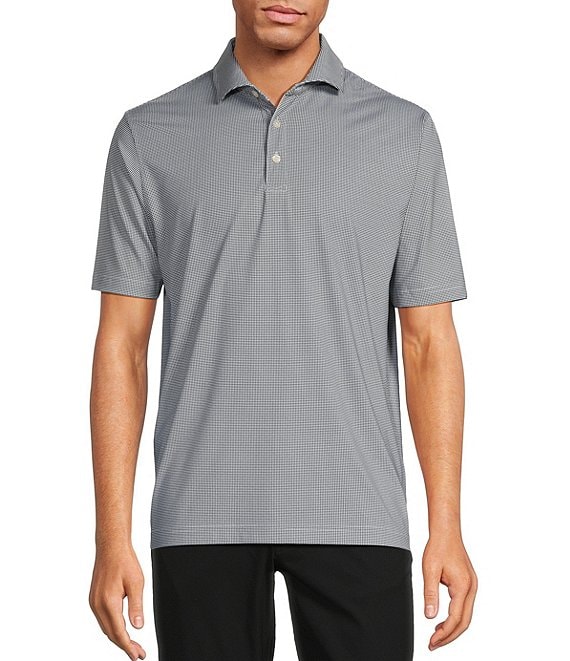 Hart Schaffner Marx Luxury Performance Short Sleeve Houndstooth Polo ...