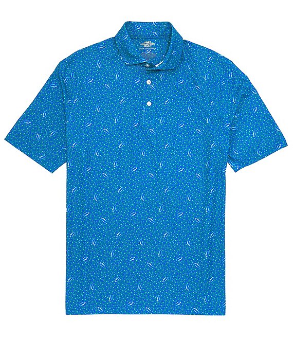 Hart Schaffner Marx Luxury Performance Short Sleeve Martini Print Polo ...